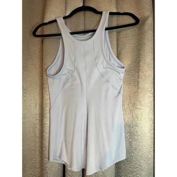 Lululemon Baby Blue Halterback Small Activewear Top Pit To Pit 13" Thick Materia - Picture 2 of 5